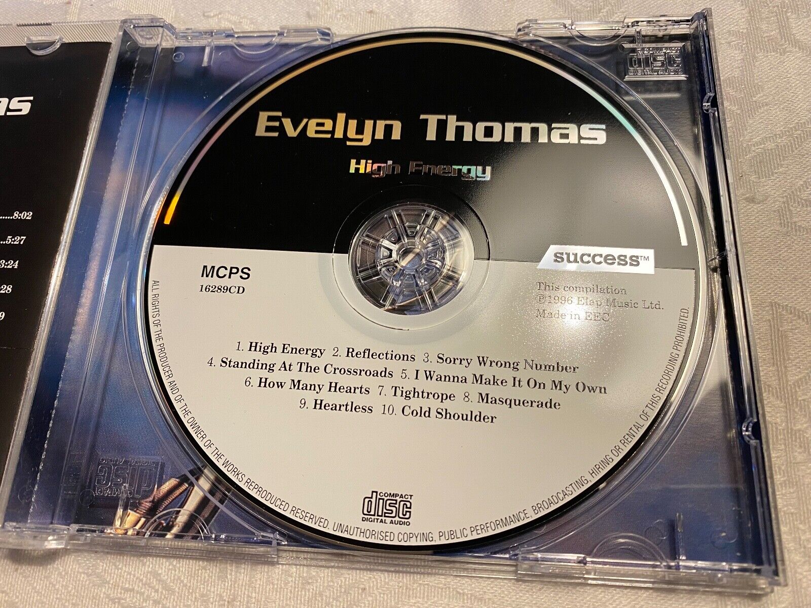 EVELYN THOMAS "HIGH ENERGY" 1996 CD ALBUM 10 TRACK ELAP   SUCCESS RECORDS MCPS*