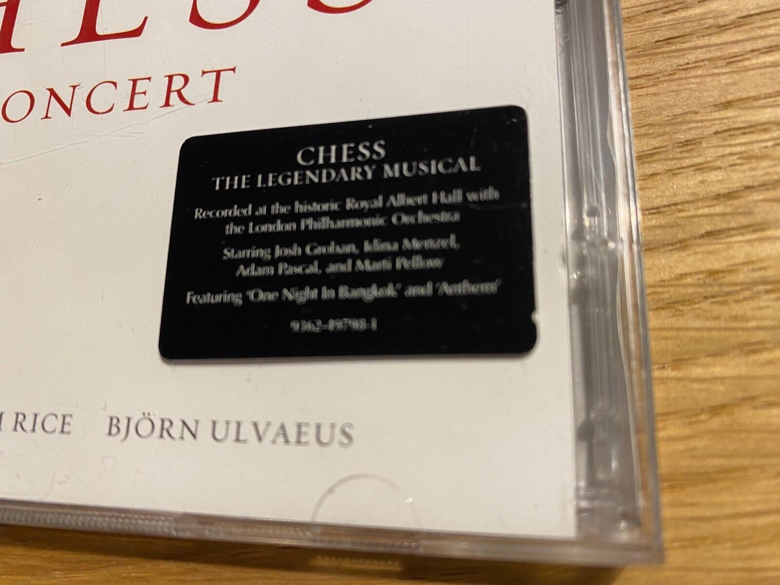 CHESS ORIGINAL SOUNDTRACK 2009 2 X CD SET 43 TRACK REPRISE ABBA RELATED ANDERSS