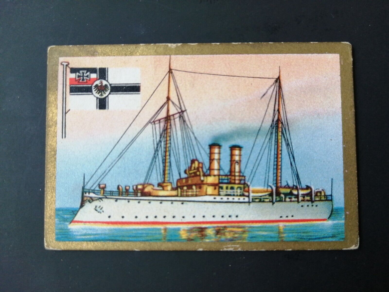 German SABA tobacco ship trading card 1931-33No 194 Kanonenboot "Jaguar"