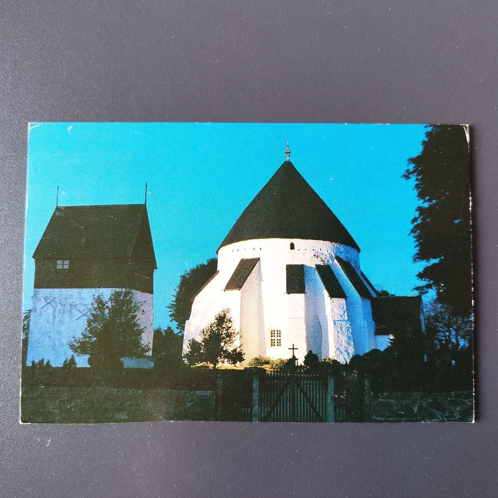 Vintage postcard DenmarkBornholm Østerlars Rundkirke Round Church