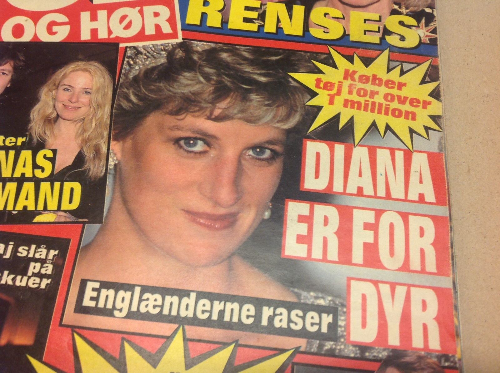 Princess Diana Expensive Clothing On Vintage Danish Magazine 1993 "Se og Hoer"