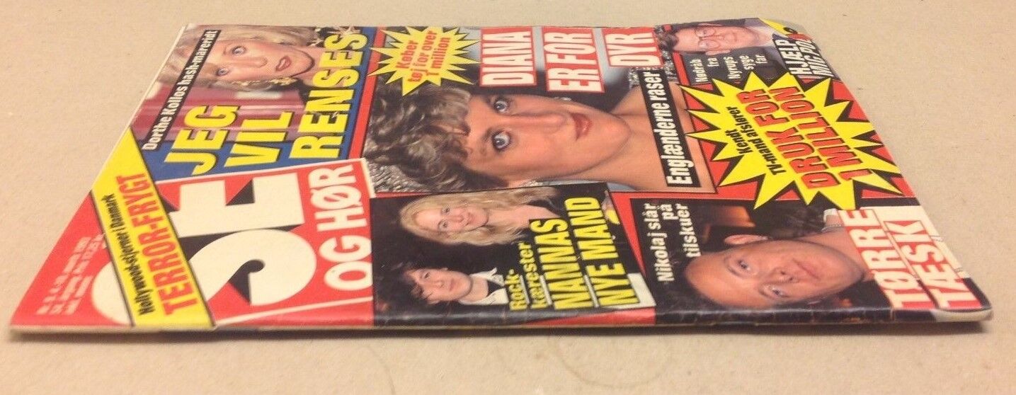 Princess Diana Expensive Clothing On Vintage Danish Magazine 1993 "Se og Hoer"