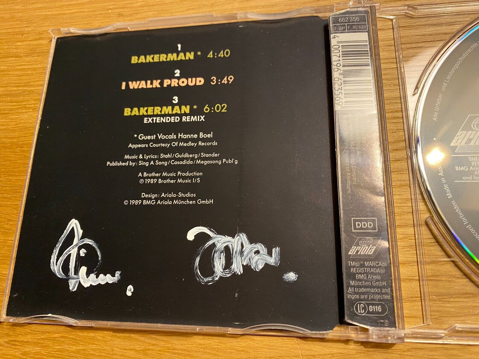 LAIDBACK "BAKERMAN" AUTOGRAPHED CD SINGLE 3 TRACK 1989 EU CD MAXI SINGLE RARE