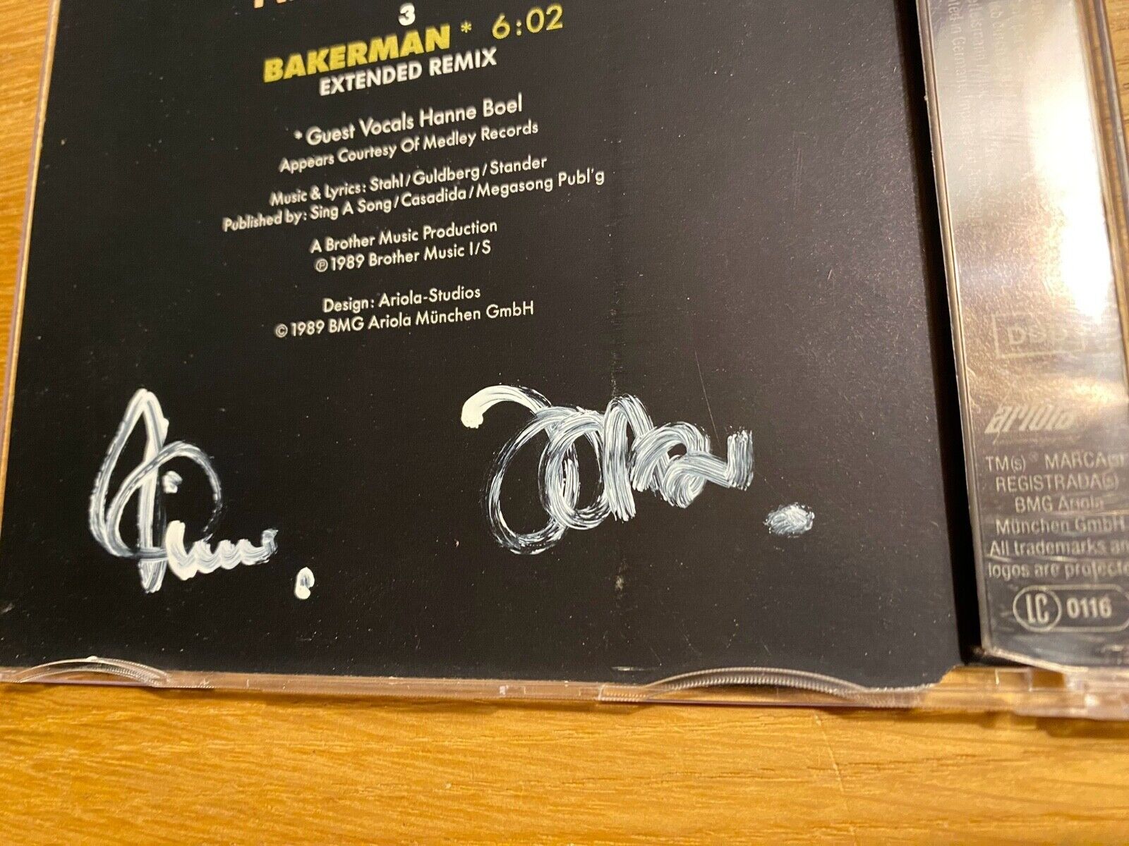 LAIDBACK "BAKERMAN" AUTOGRAPHED CD SINGLE 3 TRACK 1989 EU CD MAXI SINGLE RARE