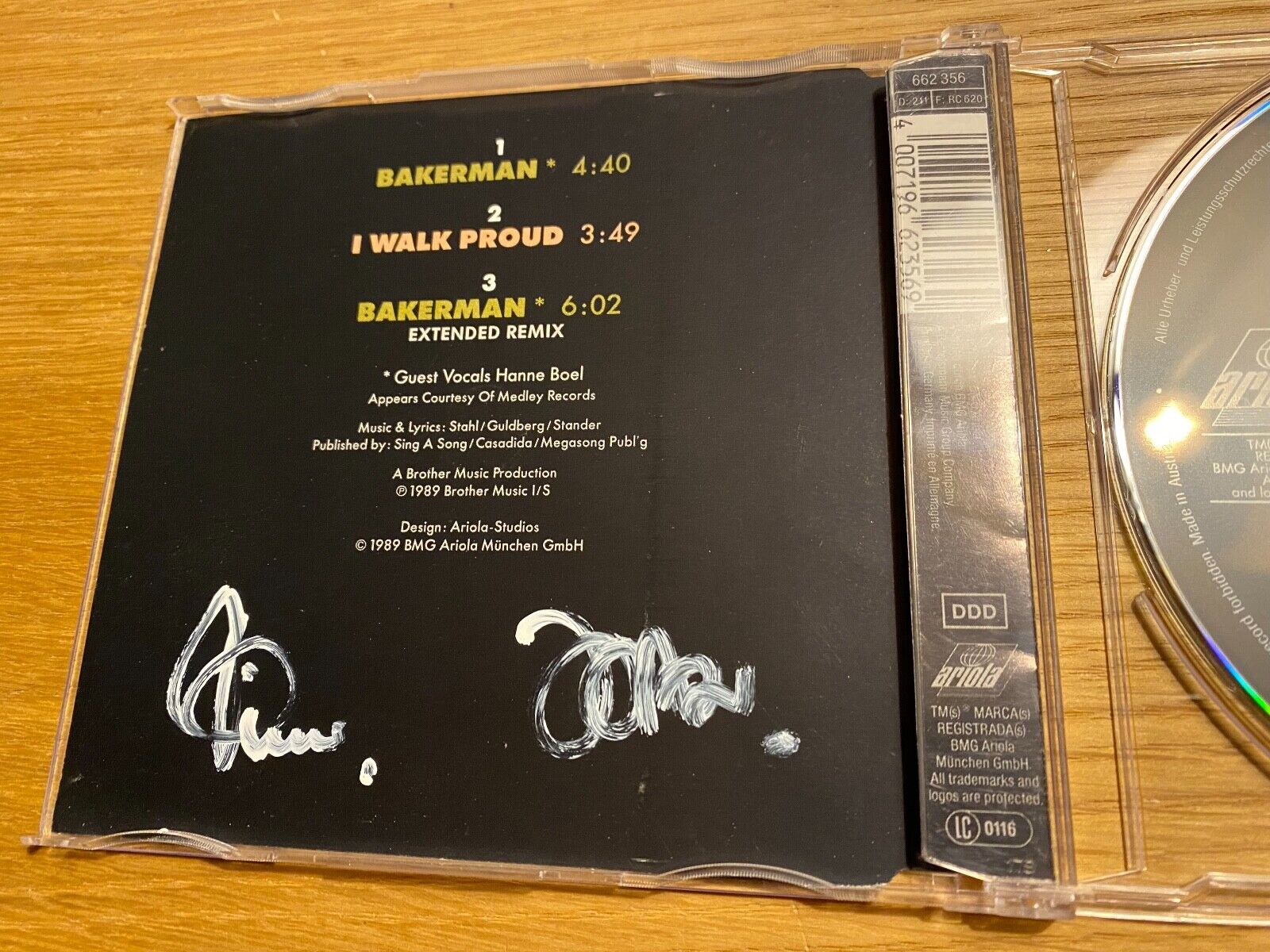 LAIDBACK "BAKERMAN" AUTOGRAPHED CD SINGLE 3 TRACK 1989 EU CD MAXI SINGLE RARE