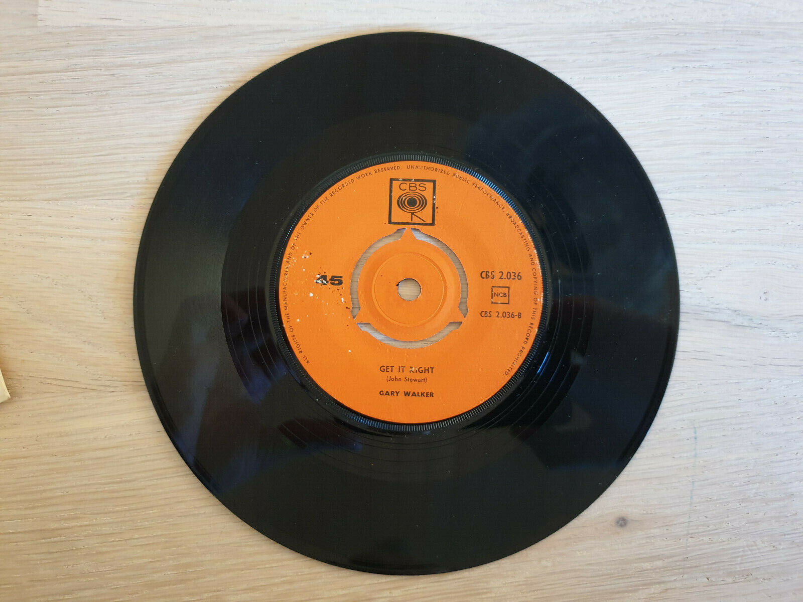 Gary Walker - You Don't Love Me / Get It Right - 7" Vinyl 1966