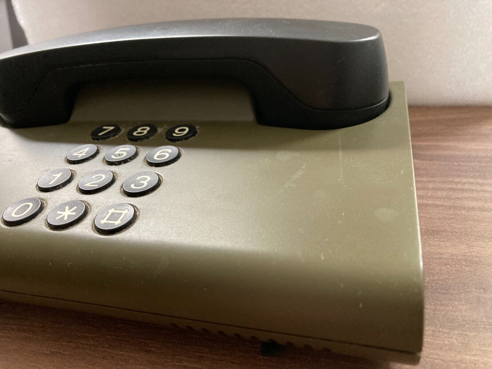 DanMark Retro Vintage Danish Design 1980s Army Green Desk Landline Phone