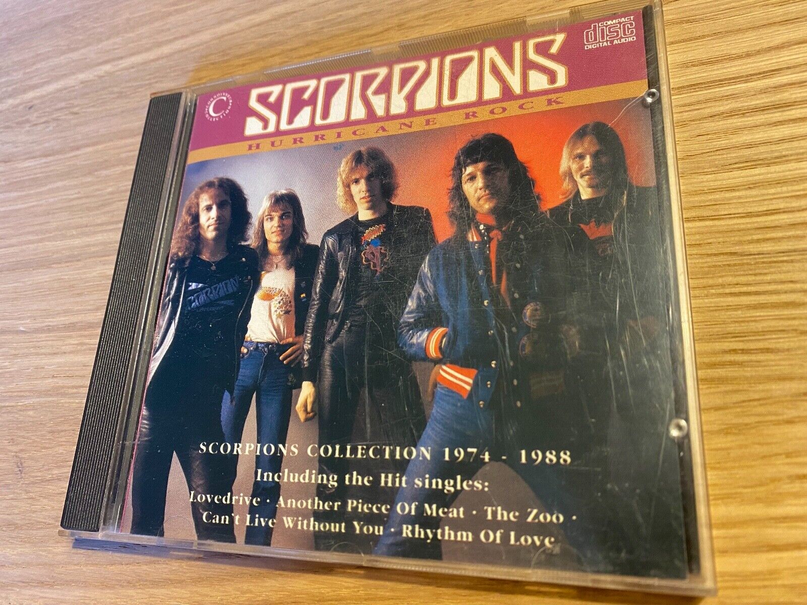 THE SCORPIONS ""HURRICANE ROCK 1974-1988 CD ALBUM 18 TRACK 1990 EU PRESSING CD