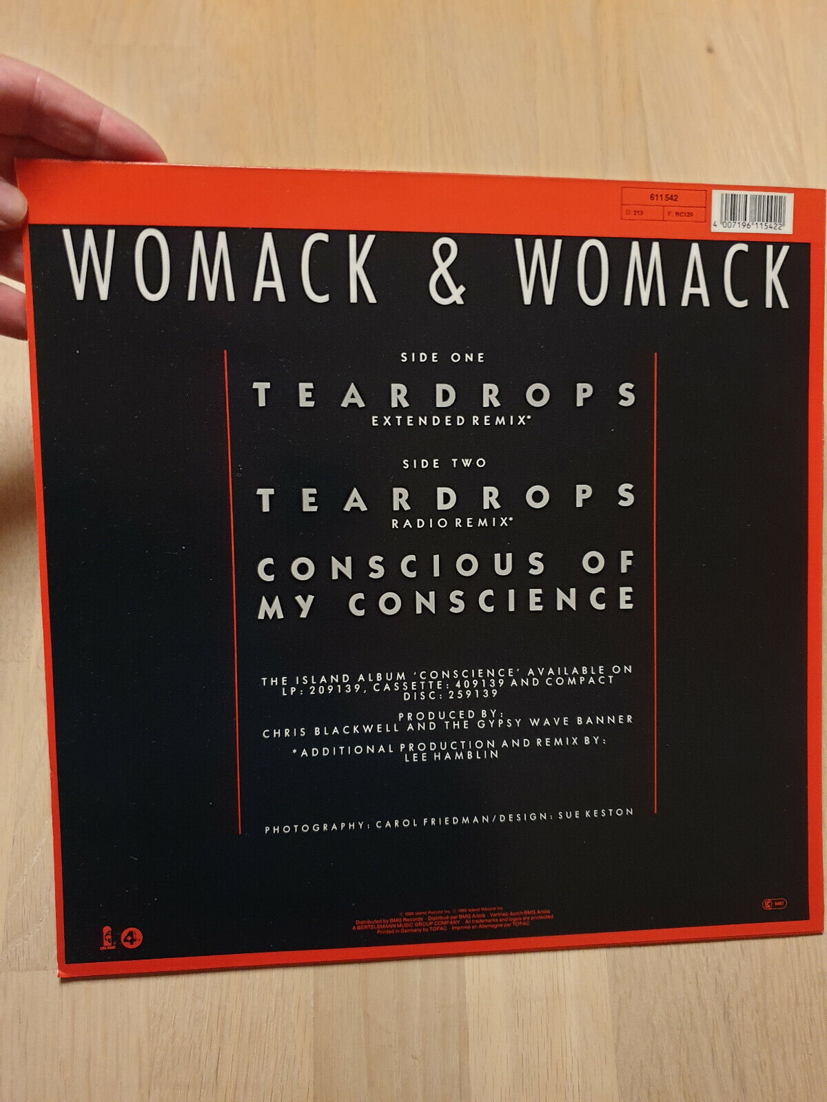 Womack  Womack – Teardrops - 12" maxi vinyl