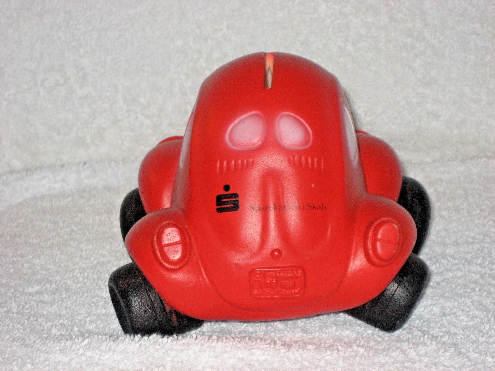 A RED BEETLE CAR Coin Bank from Denmark Sparebøsse  HORNSYLD dvp