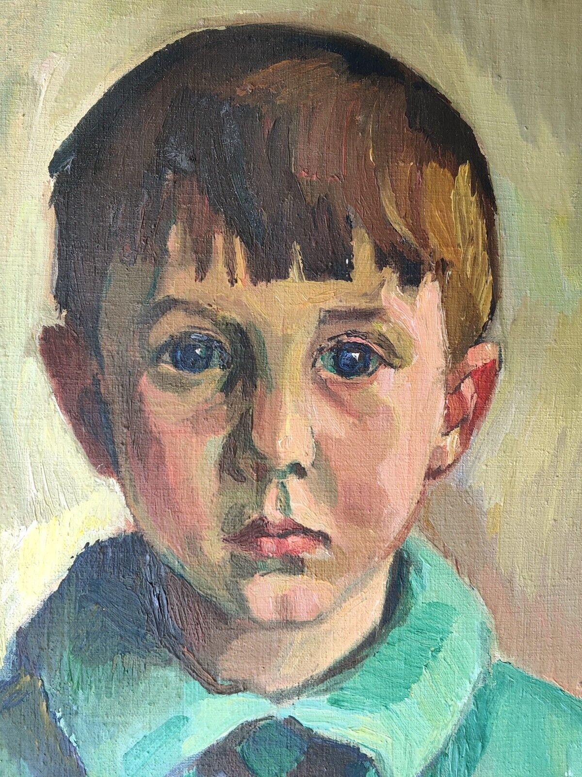 Jacob Joergensen (1879-1948): PORTRAIT OF A BOY, original oil painting.