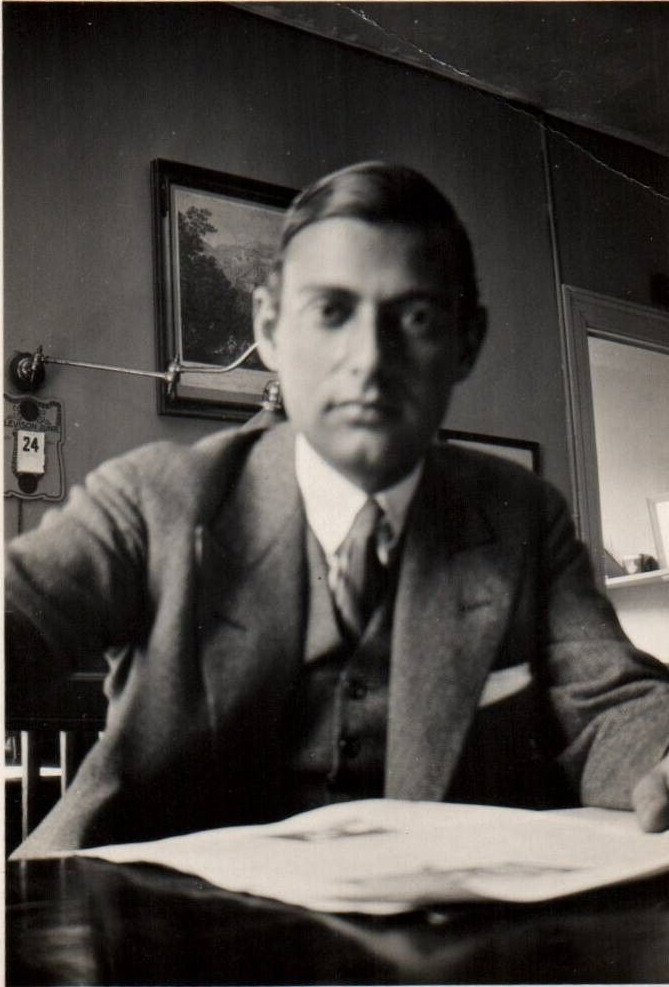 Man at Desk Life in Denmark 1900 - 1950s Rare Vintage Photo Small Size 9x6cm