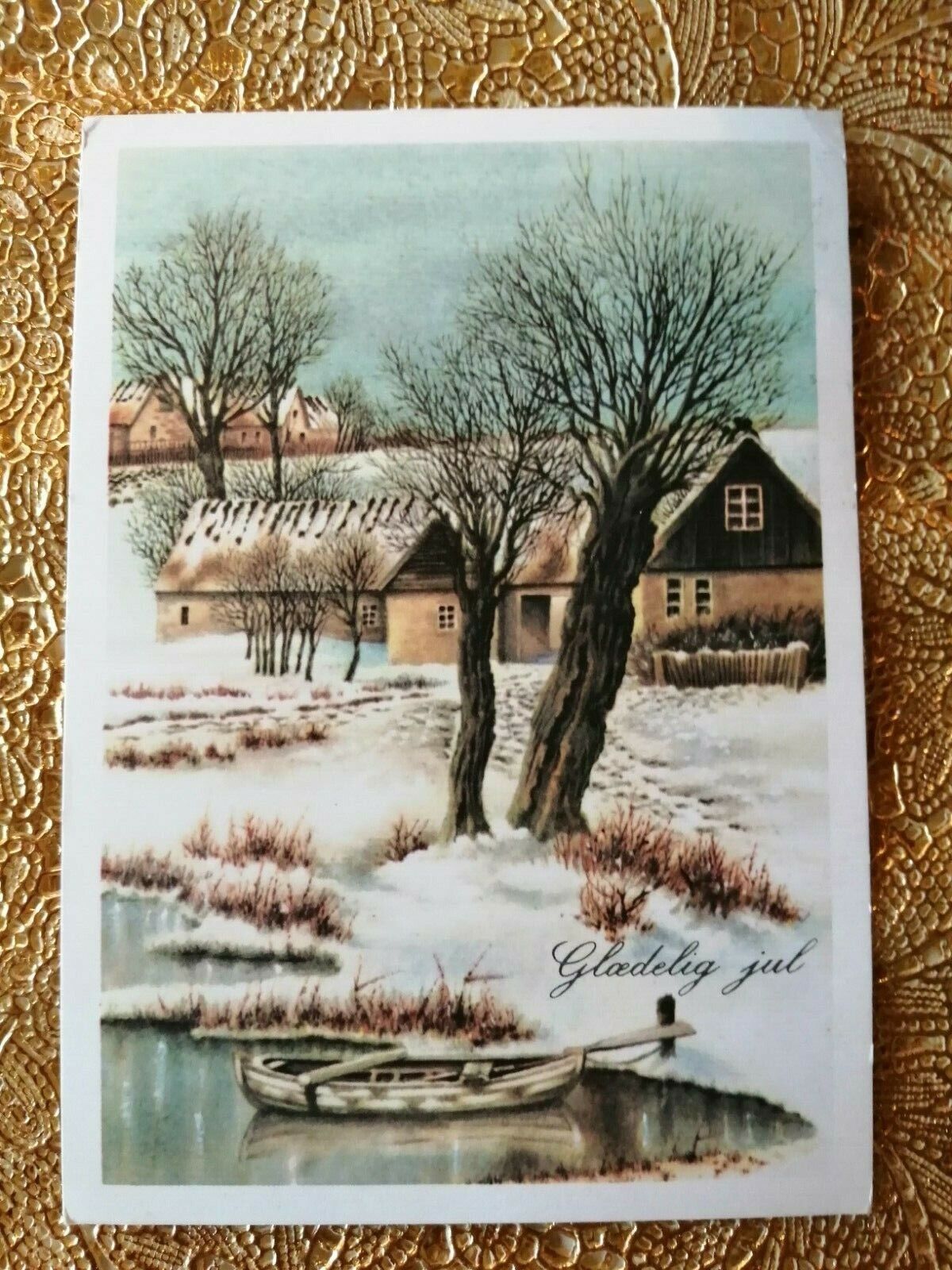 Vintage and collectible Danish Christmas cardPosted in 1980  ( No 3 i )