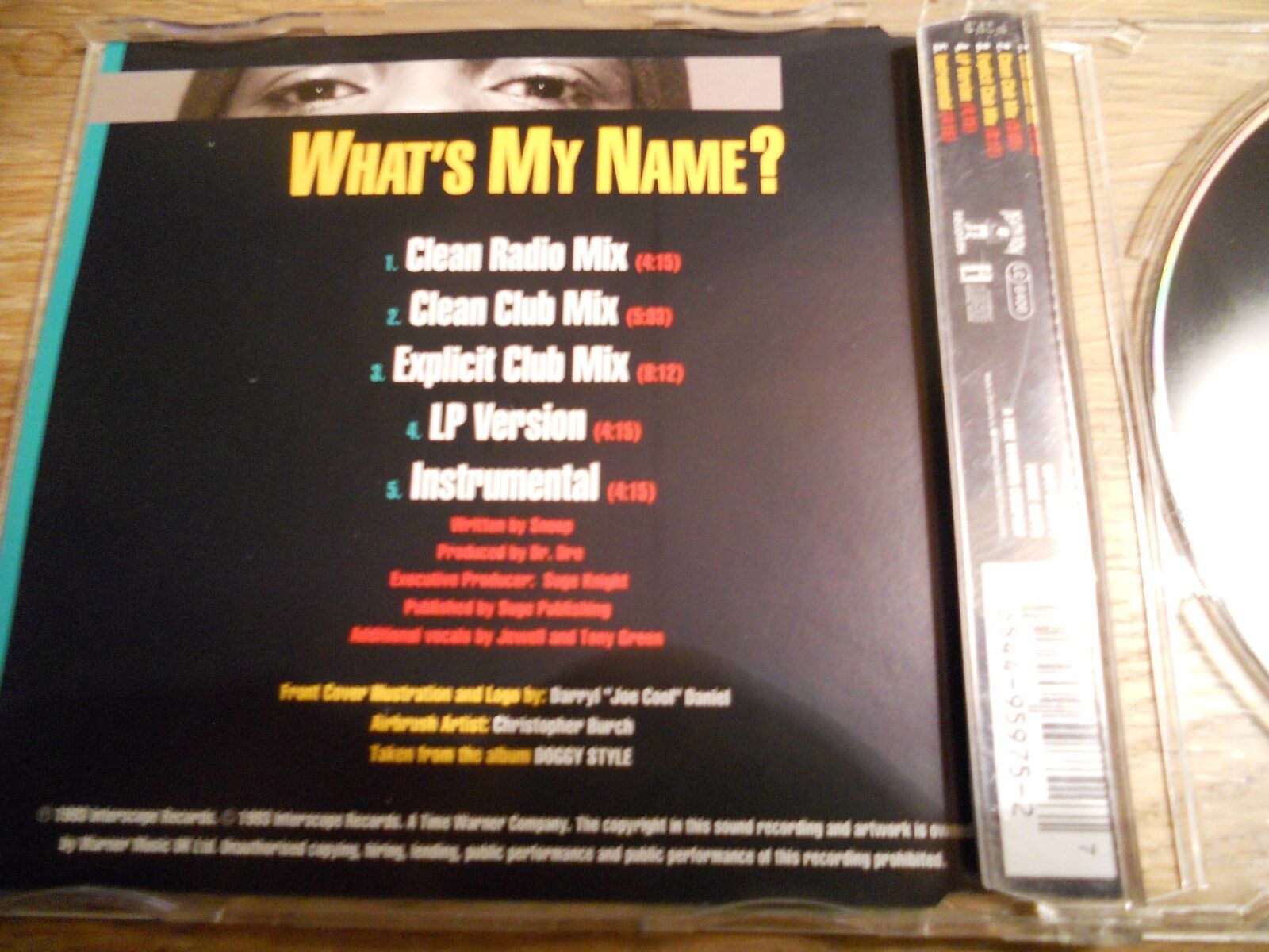 SNOOP DOGGYDOGG WHAT´S MY NAME? 5 TRACKS CD SINGLE 1993 WEST GERMAN PRESS USED