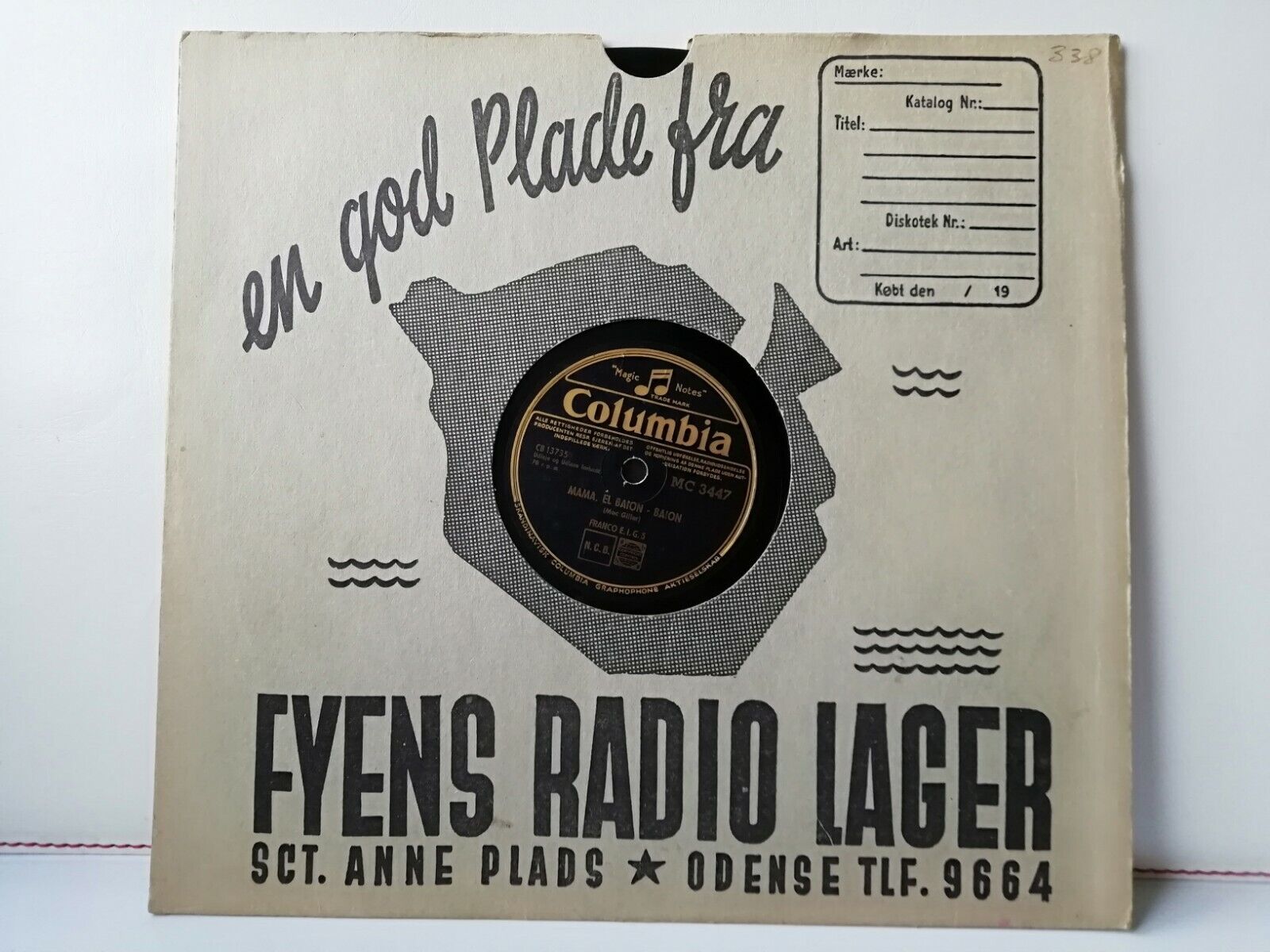 78 rpm FrancoEIG5 La Burrita De Petares-Porro Columbia MC 3447