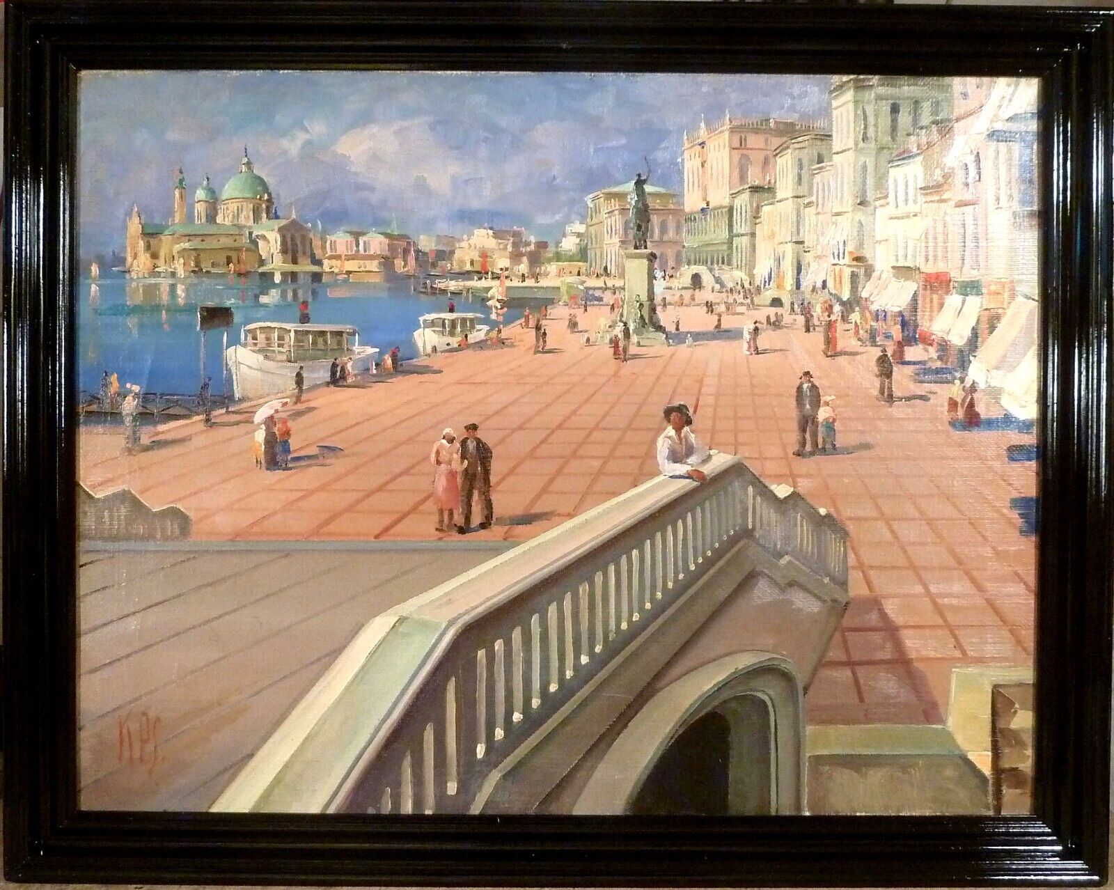 KNUD PEDERSEN SVENDSBERG! SCENERY FROM THE BACINO DI SAN MARCO IN VENICE - ITALY