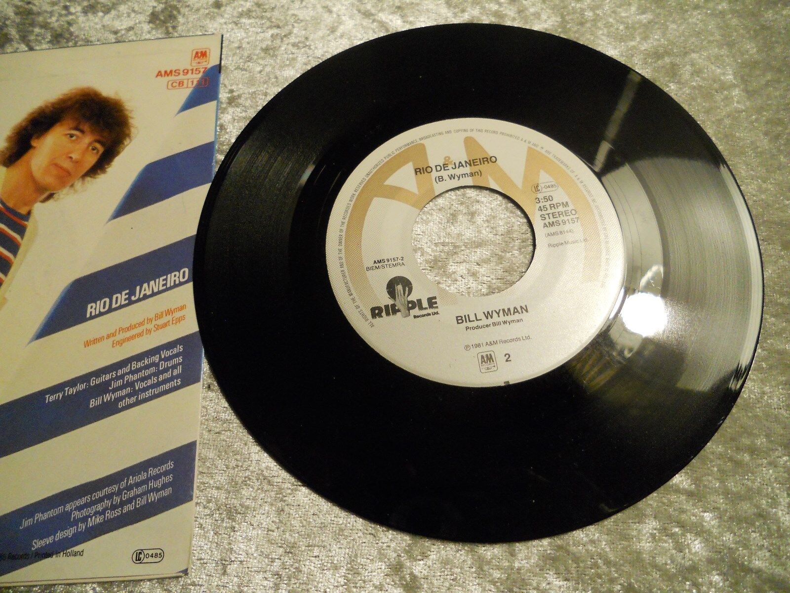 BILL WYMAN "(SI SI) JE SUIS UN ROCK STAR" DUTCH PRESSED 1981 SINGLE AM RECORDS*