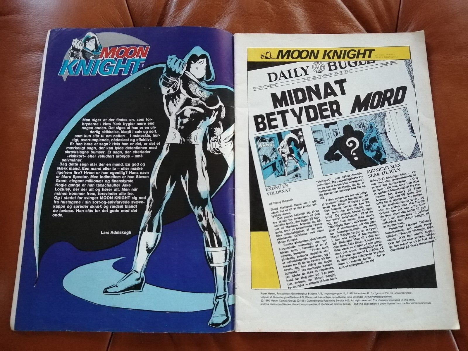 Danish comic magazineSuper MarvelMoon KnightNo 3  1980