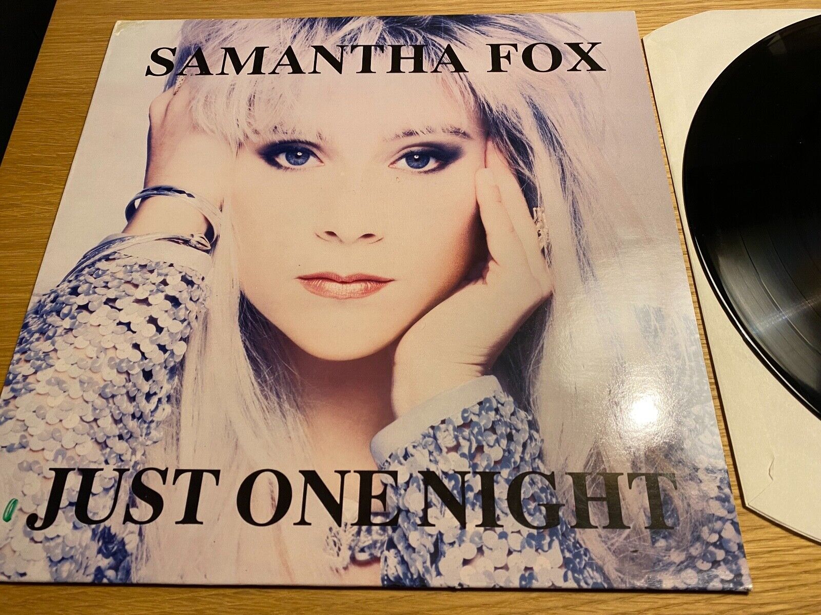 SAMANTHA FOX "JUST ONE NIGHT" JIVE RECORDS 1991 11 TRACK LP DUTCH WITH FLYER 33*