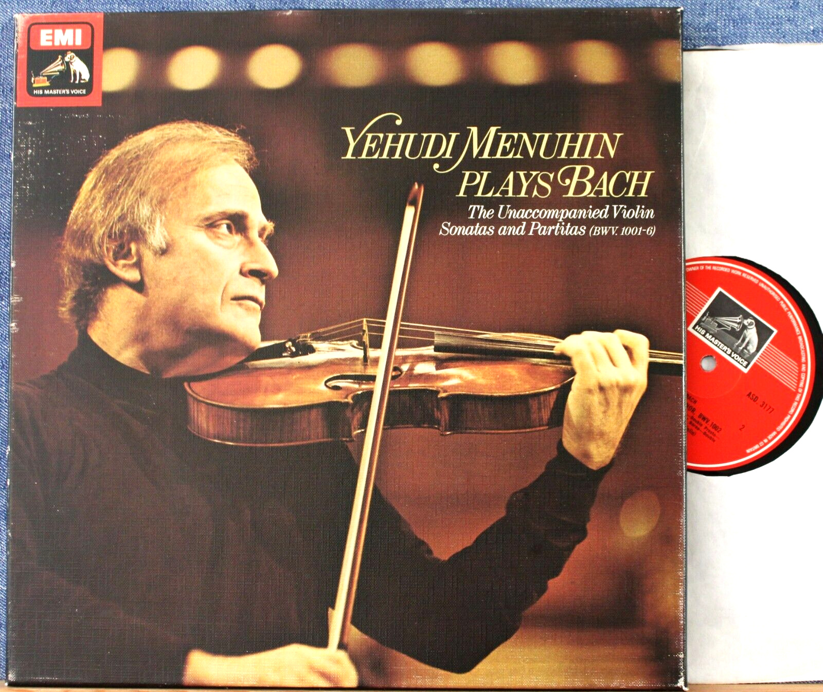 Menuhin Bach (Sonatas and partitas violin solo) EMI SLS 5045 (3) Box NM