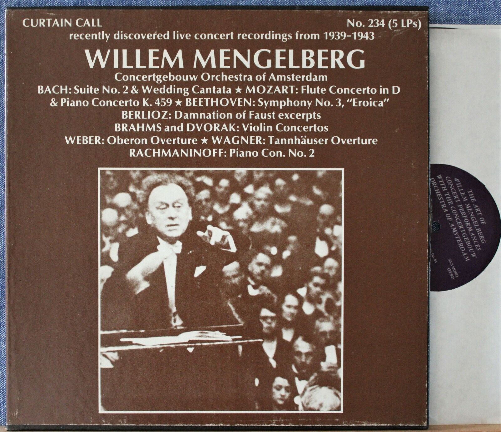 Mengelberg Live recordings 1939-1943 Curtain Call 234 Box (5) NM