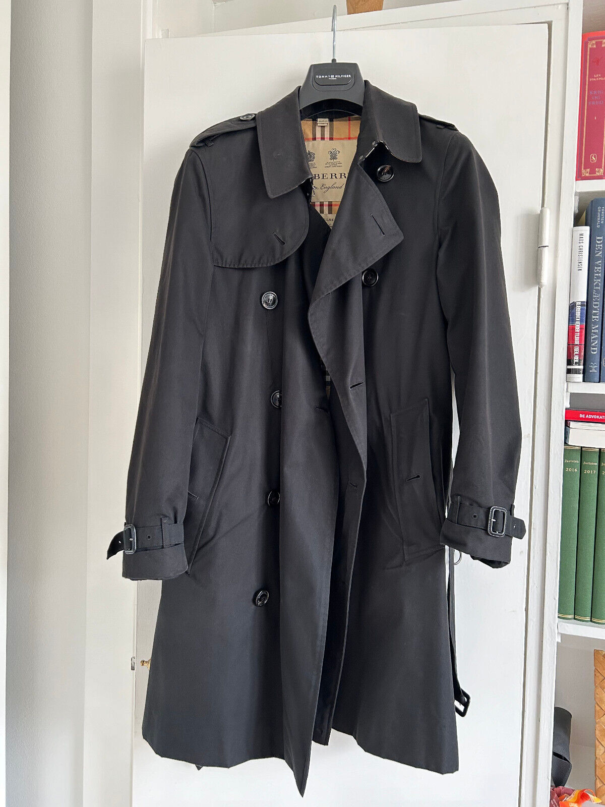 Burberry Trench Coat Chelsea Heritage 2021 Men Black Mid-Length 36 US / 46 EU