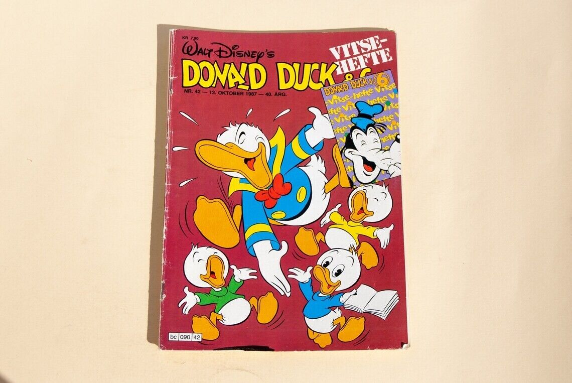 Lot of 3 - 1987 Donald Donald Comic Books - Norwegian - Beagle Boys  Walt Disney