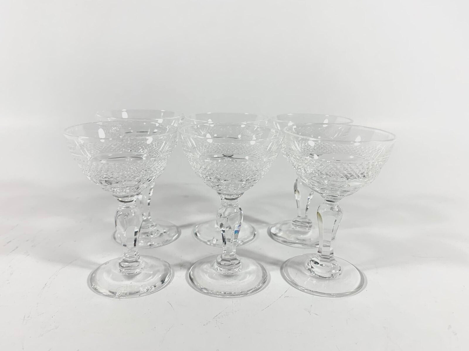 6x Orrefors Edward Hald Rio Crystal Cherry Wine Glasses 85 cm 33