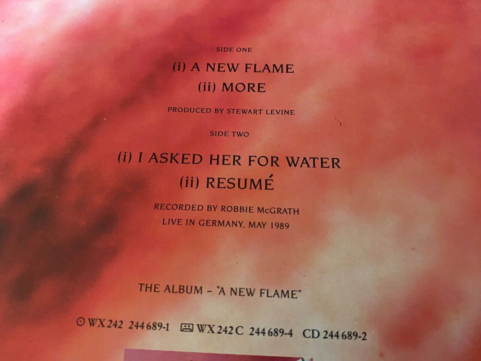 SIMPLY RED "A NEW FLAME" 1989 4 TRACK W GERMAN PRESS WEA RECORDS +LIVE RECORDING