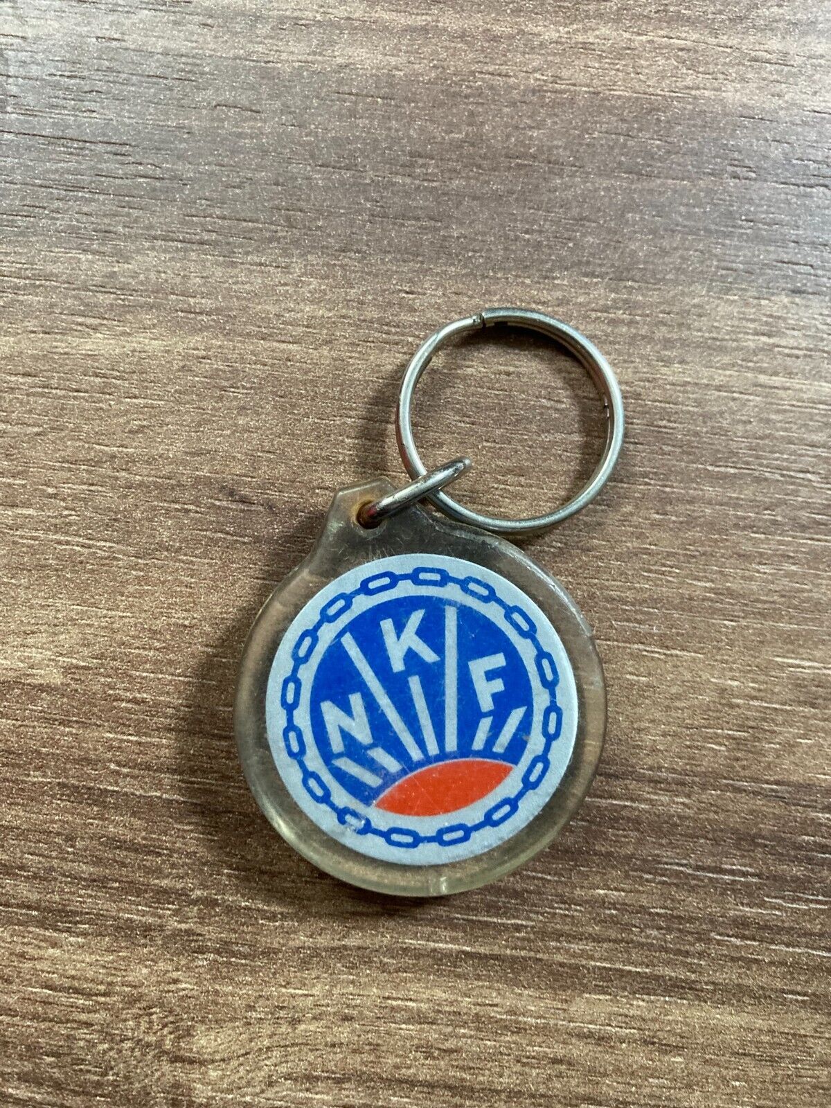 Vintage NKF Norsk Kommune Forbund Plastic Keychain Norway Municipal Association