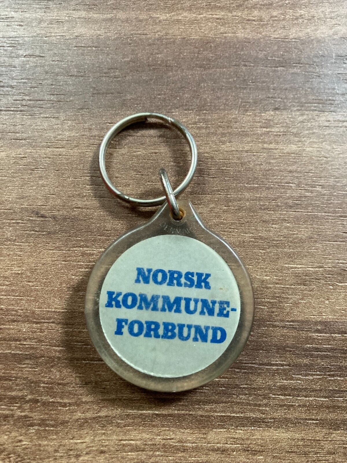 Vintage NKF Norsk Kommune Forbund Plastic Keychain Norway Municipal Association