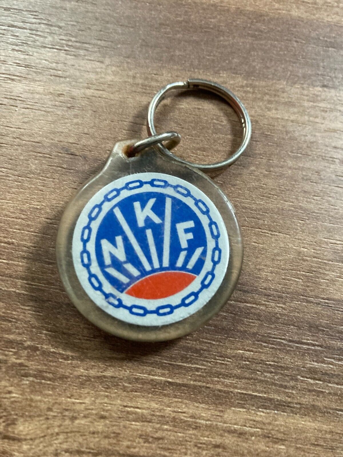 Vintage NKF Norsk Kommune Forbund Plastic Keychain Norway Municipal Association