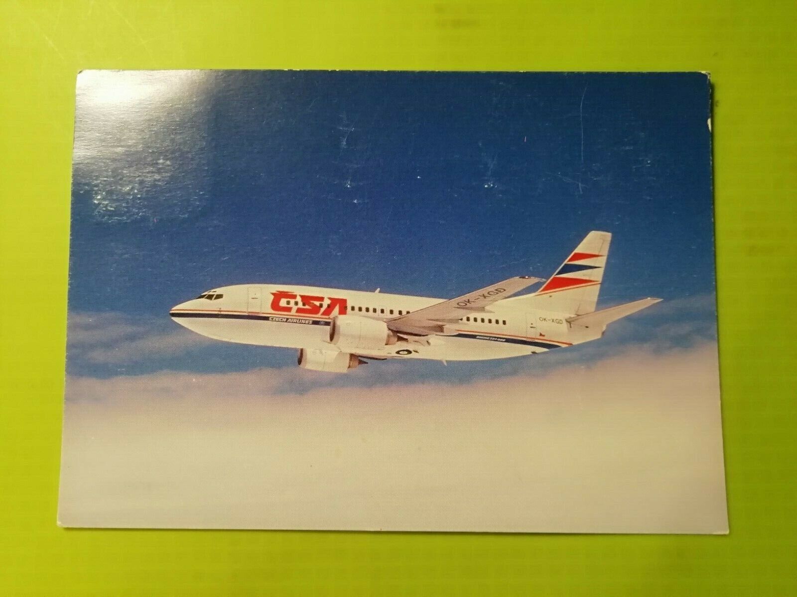 Aviation postcardCzechoslovakia Airlines Boeing B737-500Posted