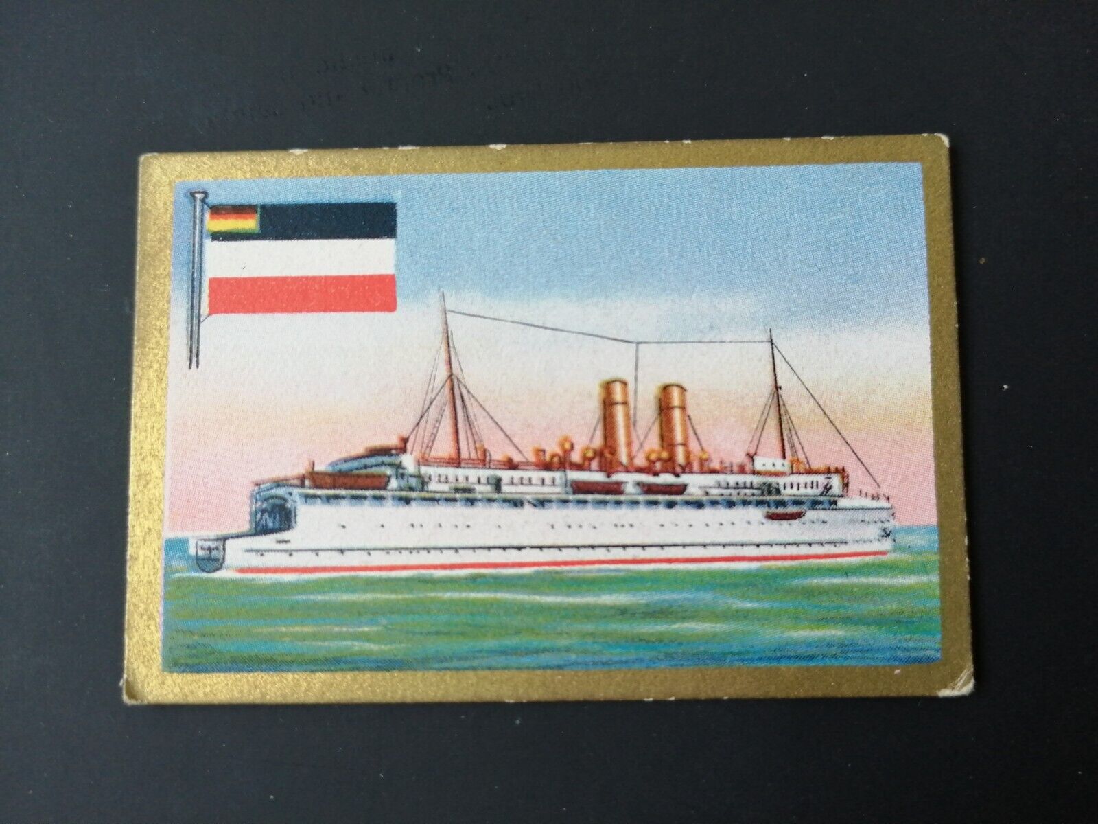 German SABA tobacco ship trading card 1931-33No 91 "Preussen" Fährschiff