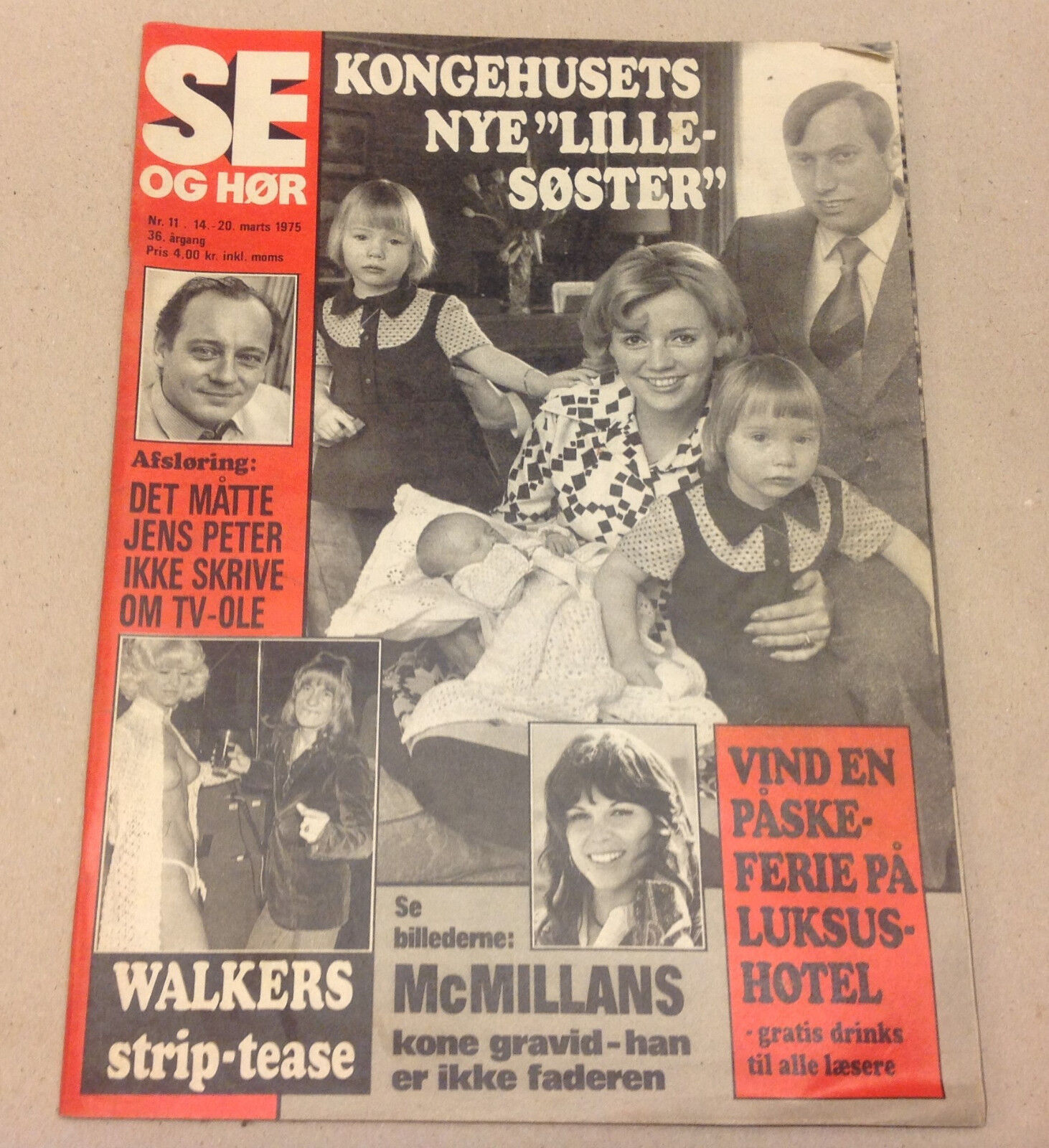 SUSANNE SAINT JAMES McMILLAN ROCK HUDSON ON FRONT COVER VTG Danish Magazine 1975