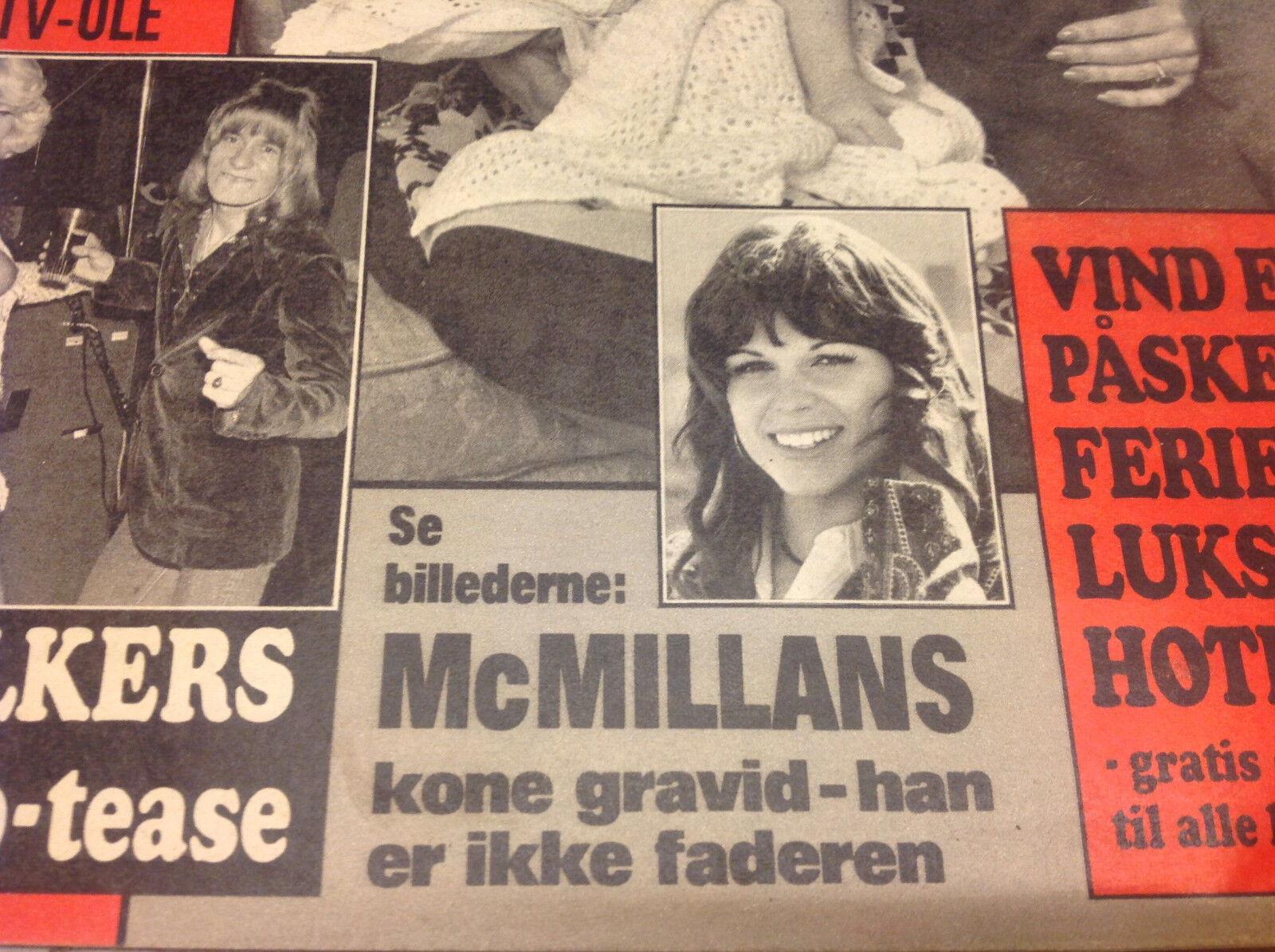 SUSANNE SAINT JAMES McMILLAN ROCK HUDSON ON FRONT COVER VTG Danish Magazine 1975