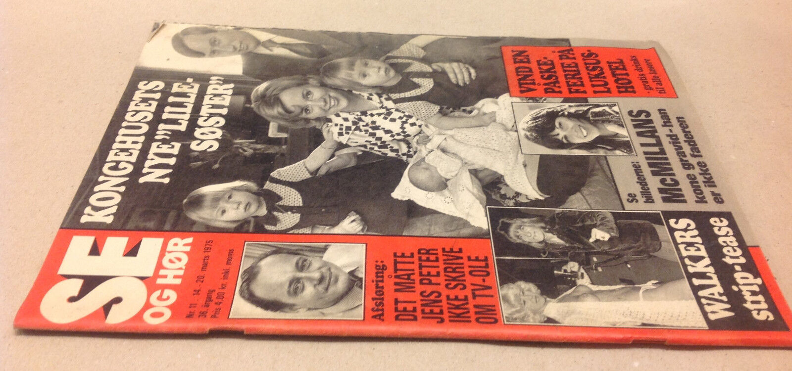 SUSANNE SAINT JAMES McMILLAN ROCK HUDSON ON FRONT COVER VTG Danish Magazine 1975