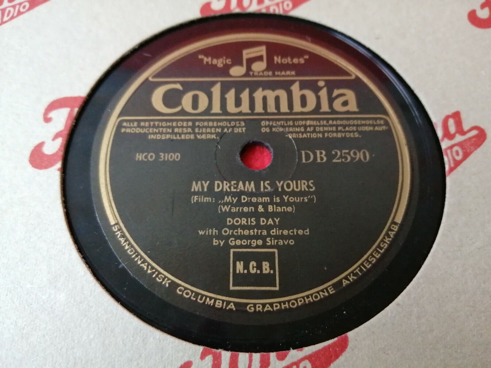 78 rpmDORIS DAY Someone Like You/My Dream Is YoursColumbia Denmark