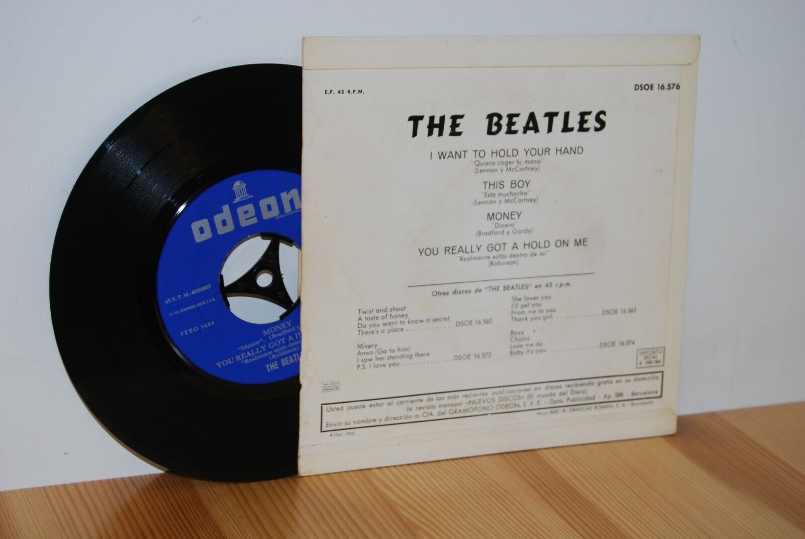 The BEATLES I Want To Hold Your Hand +3 EP Spain ODEON