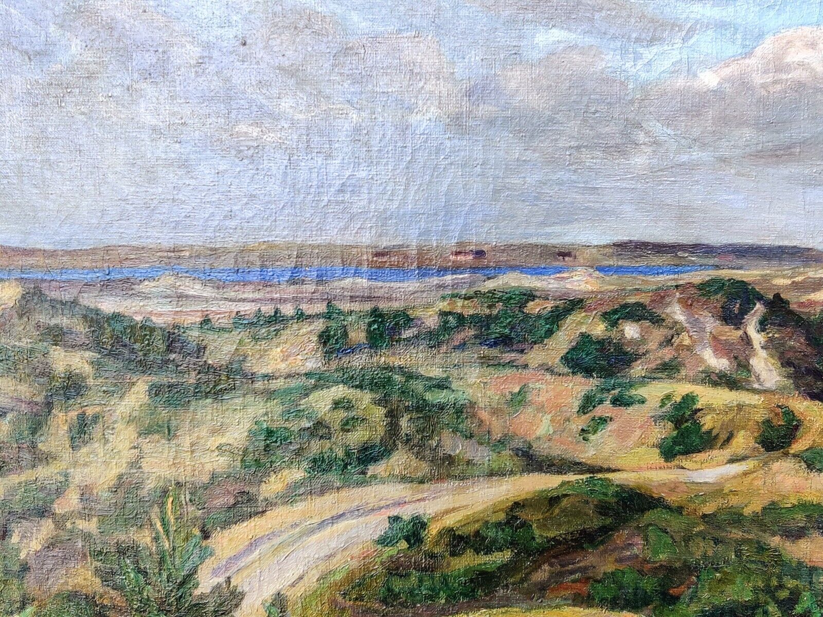 Maria Thymann (1867-1928):  OPEN LANDSCAPE, DUNES, original oil