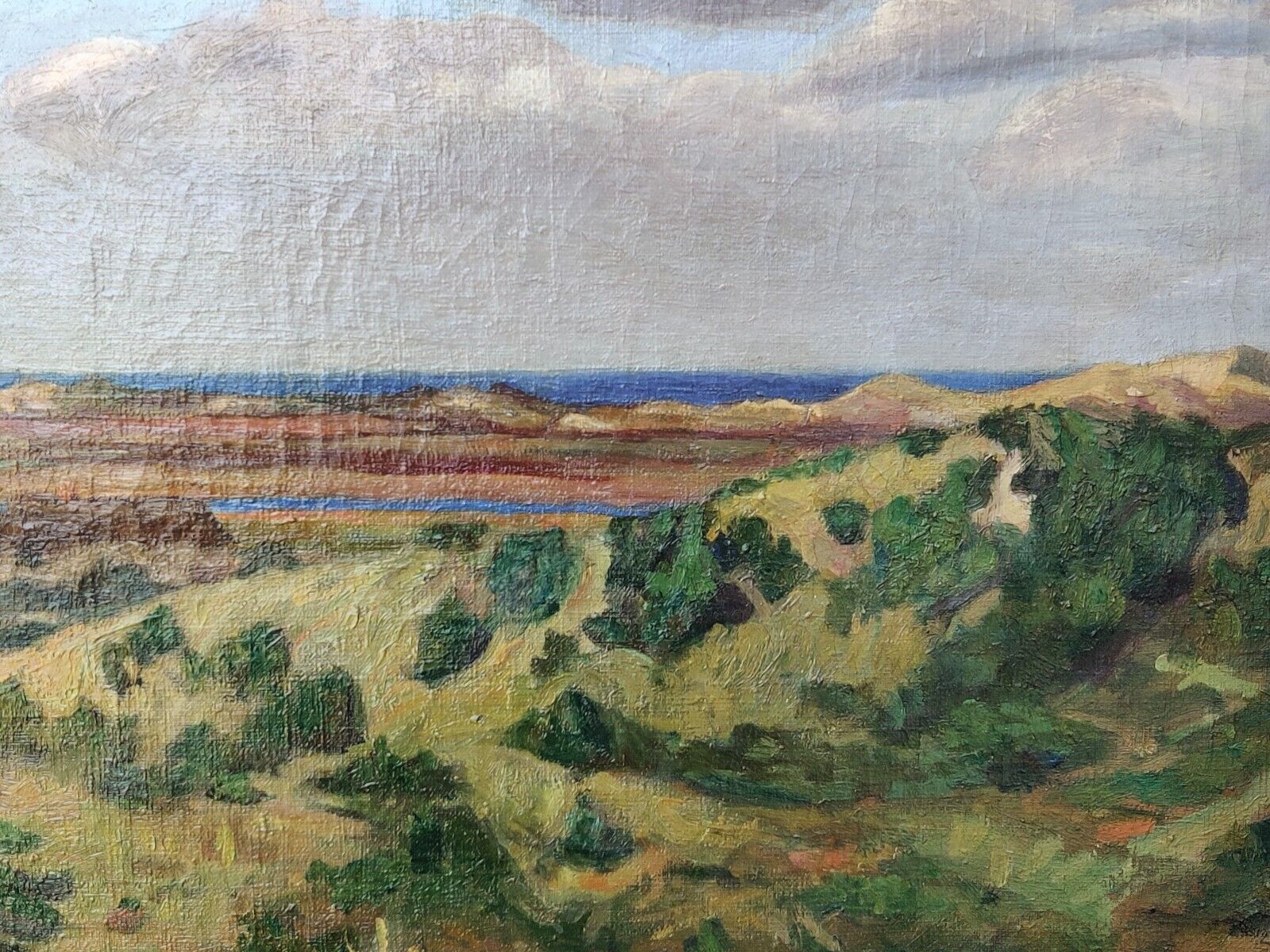 Maria Thymann (1867-1928):  OPEN LANDSCAPE, DUNES, original oil