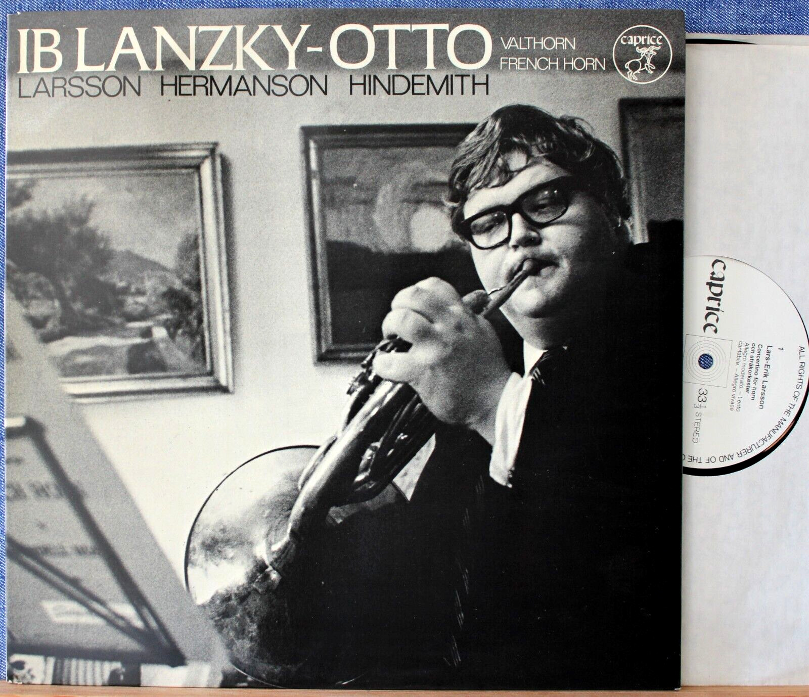 Lanzky-Otto Larsson (Concertino) + Hindemith (Sonata) etc Caprice LP 17 NM