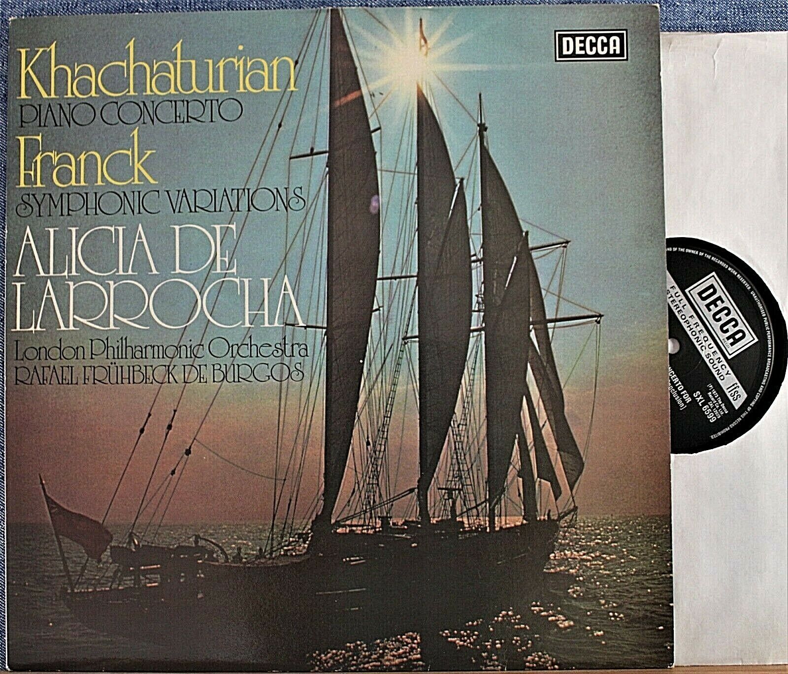 Larrocha; Frühbeck de Burgos Khatchaturian (Piano concerto): Decca SXL 6599 NM