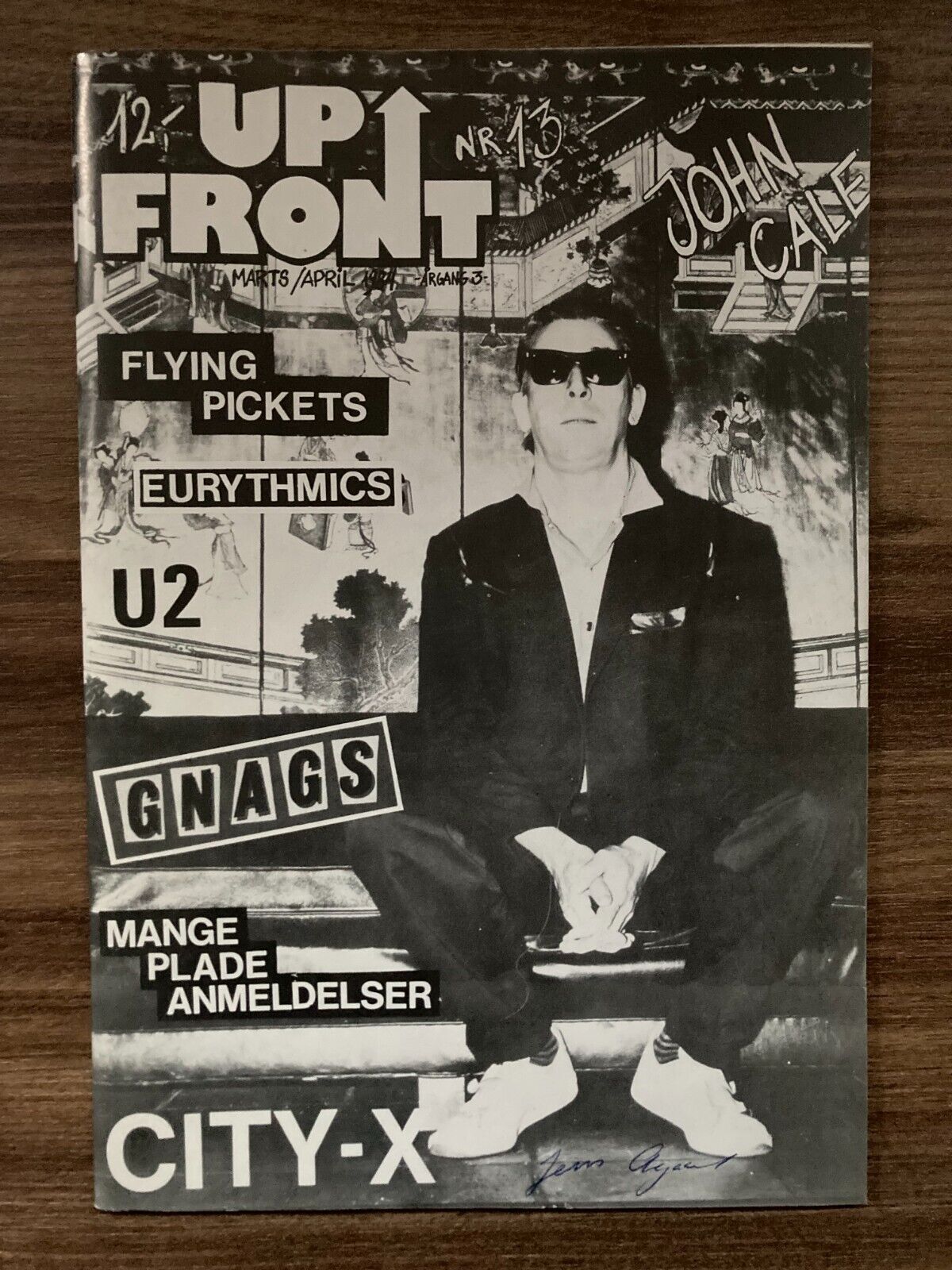 John Cale + Flying Pickets + U2 1983 "Upfront" VERY RARE Danish Magazine