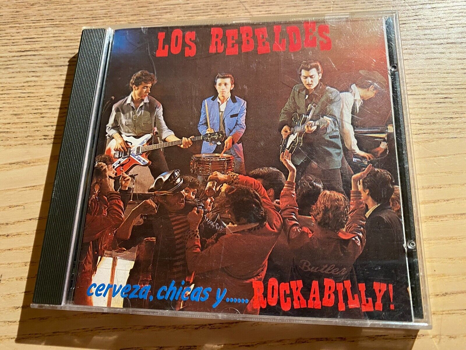 LOS REBELDES CERVEZA CHICAS YROCKABILLY! 14 TRACK SPANISH CD ALBUM EMI ODEON