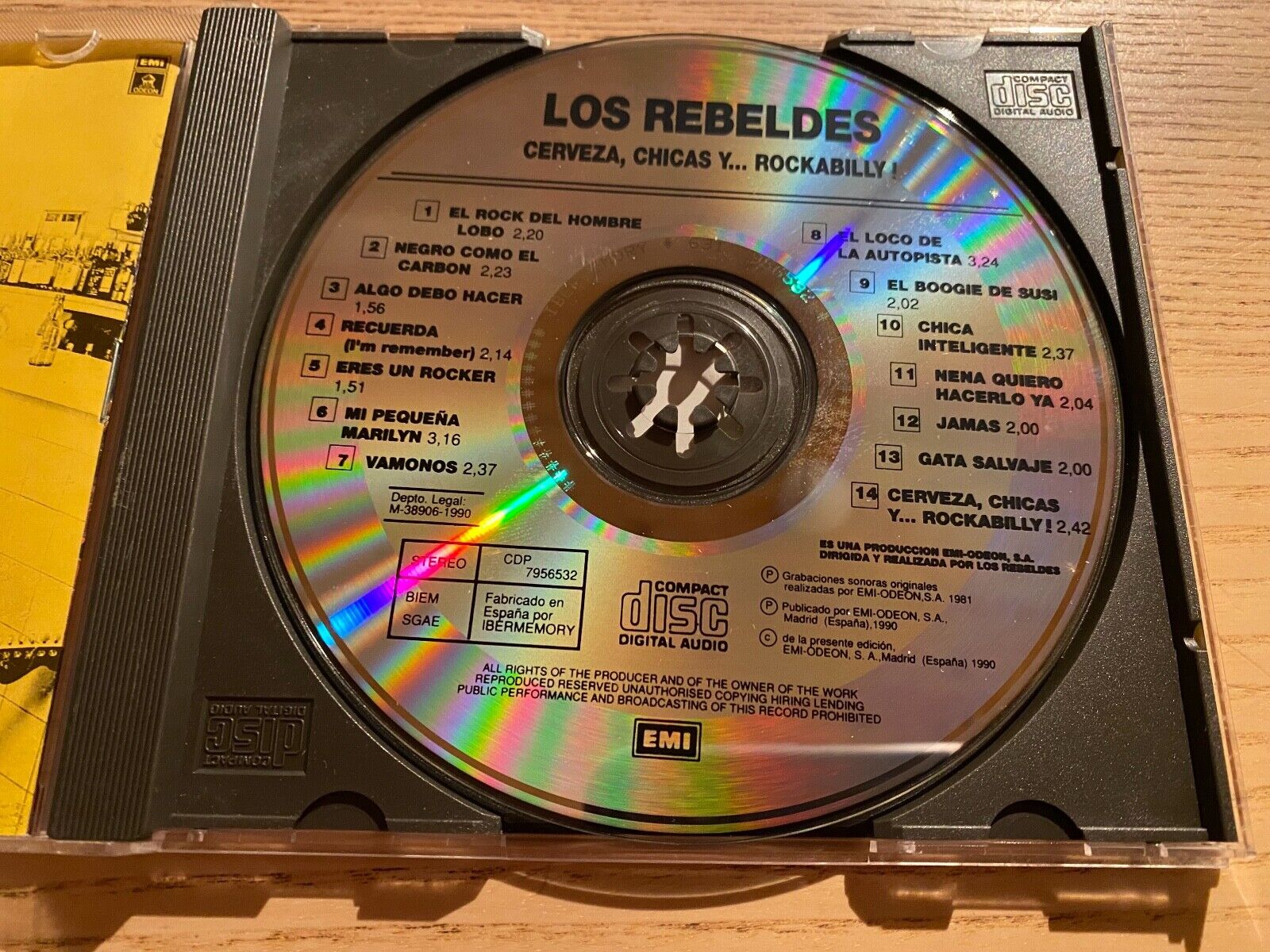 LOS REBELDES CERVEZA CHICAS YROCKABILLY! 14 TRACK SPANISH CD ALBUM EMI ODEON