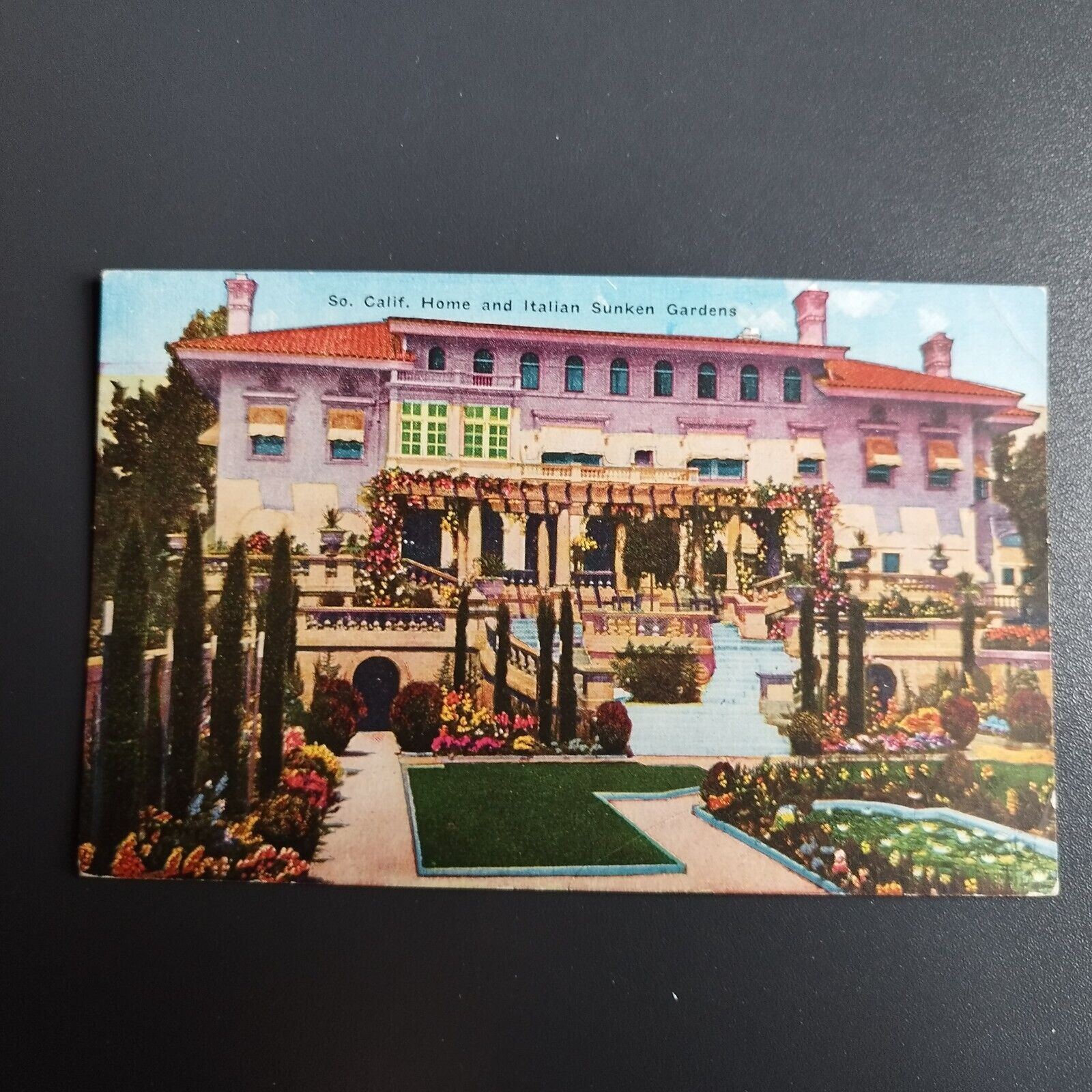 CaliforniaSouthern California Home and Italian Sunken Gardens-c1920