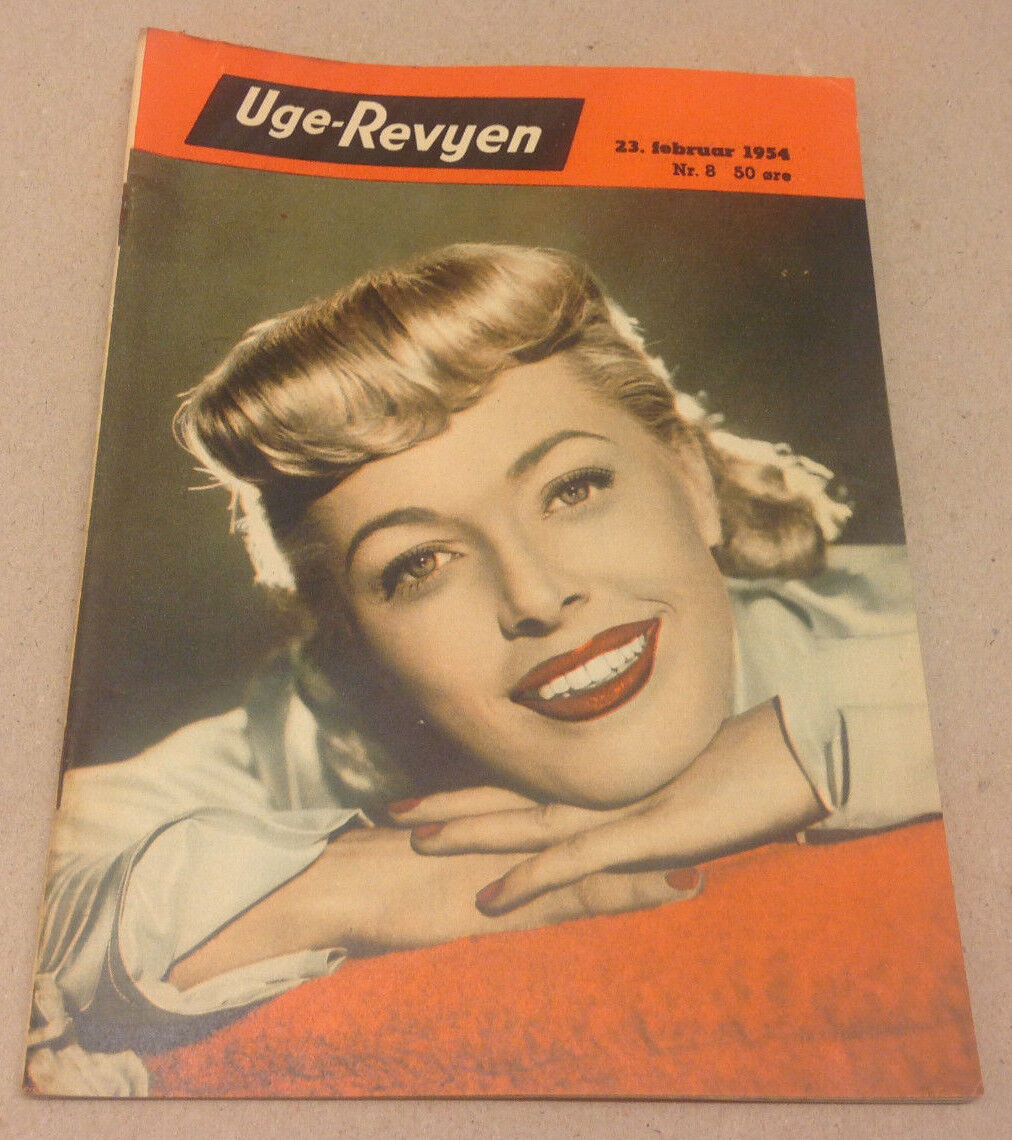 ELANOR PARKER FRONT COVER BOOK SERIE ADD BACK COVER VINTAGE Danish Magazine 1954