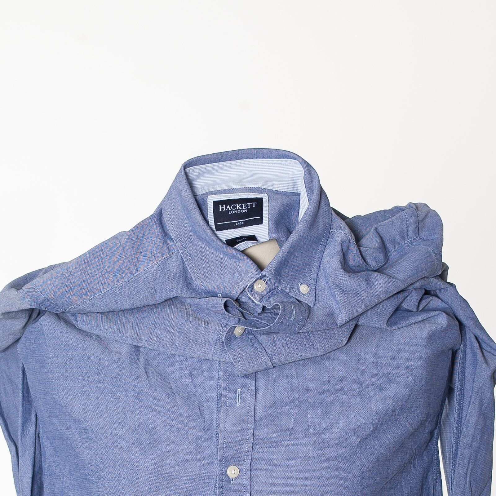 HACKETT Blue Button Down Shirt Size L