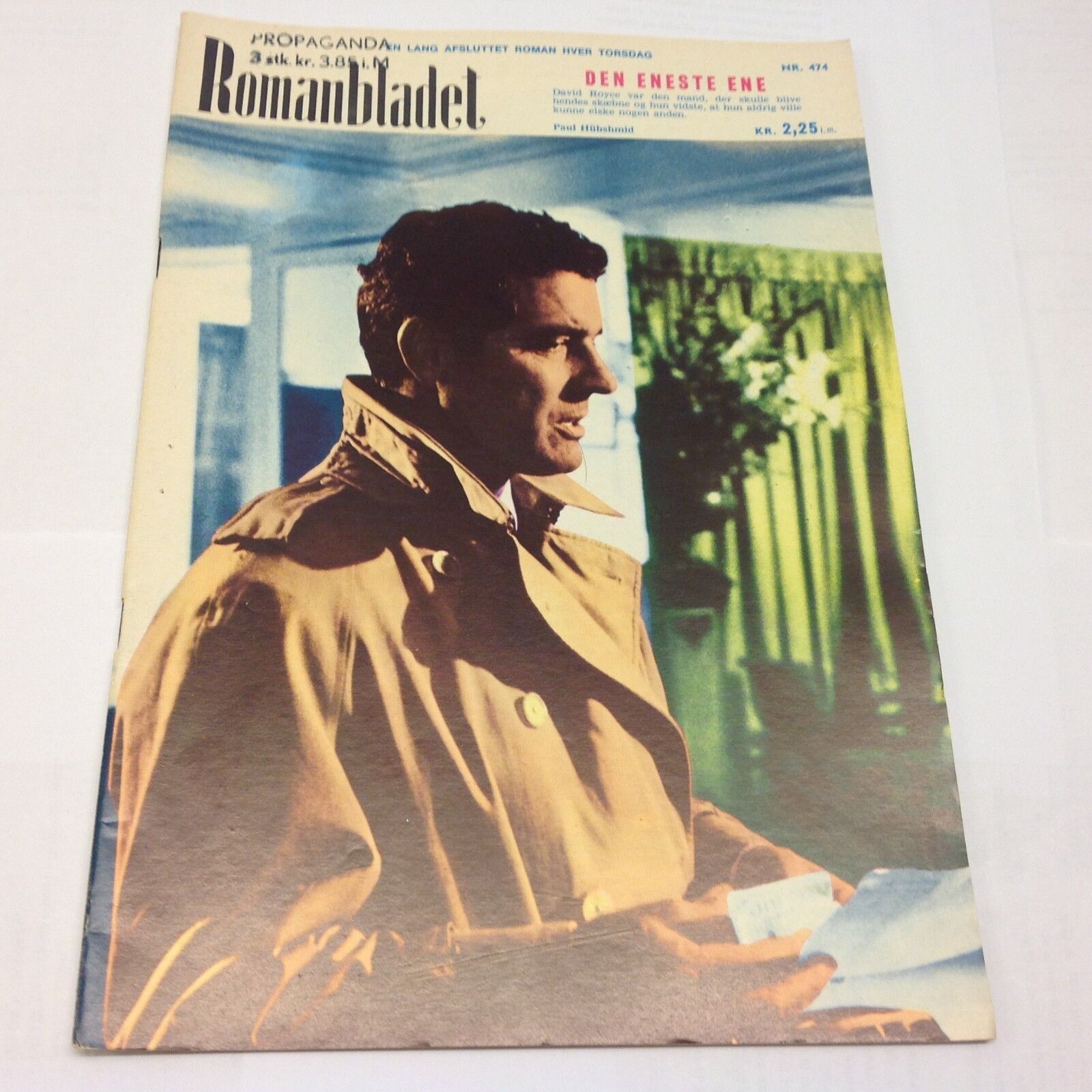 Paul Hübschmid On Front Cover Photo Vintage 1960s Danish Magazine Romanbladet